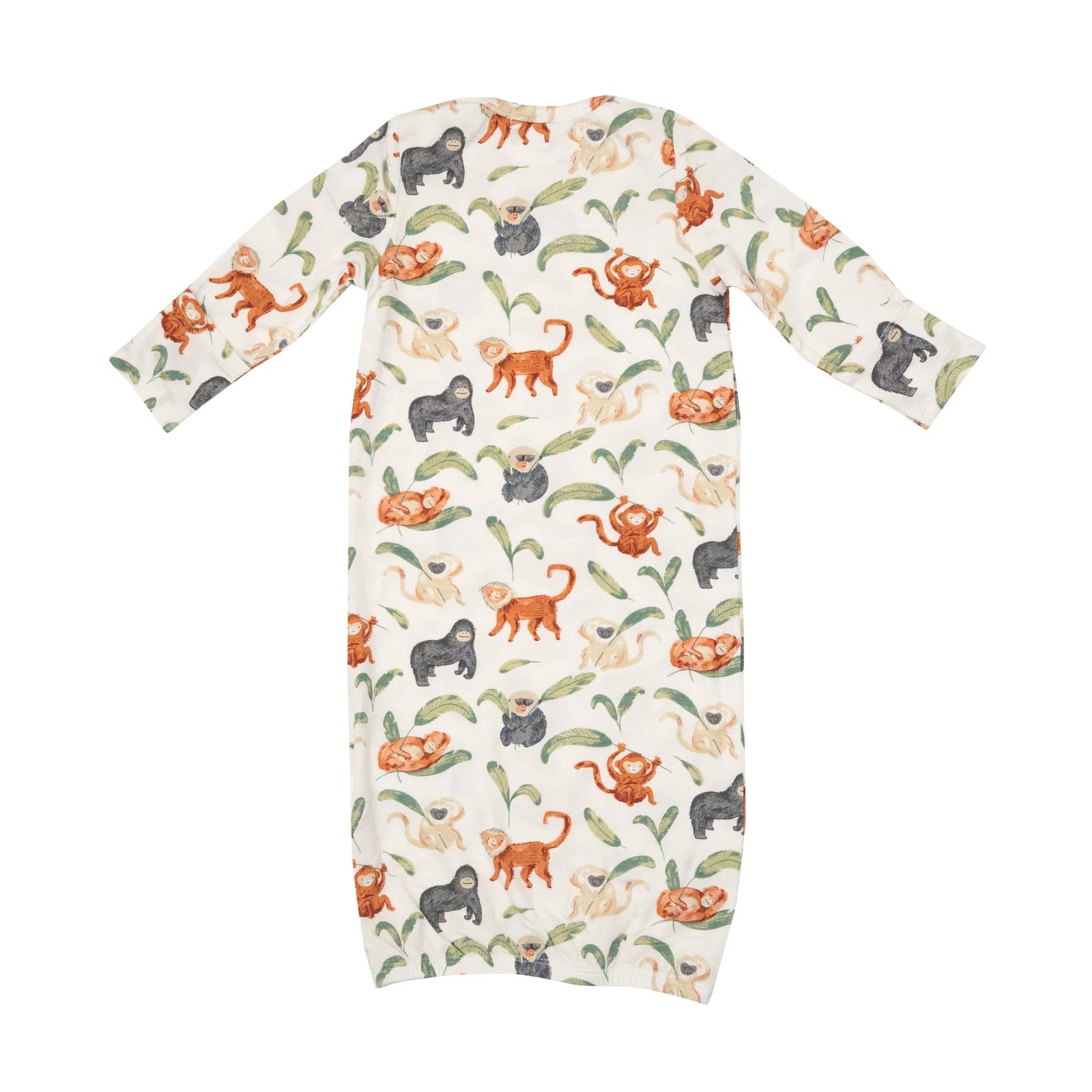Bamboo Gown in Primates - Doodlebug's Children's Boutique