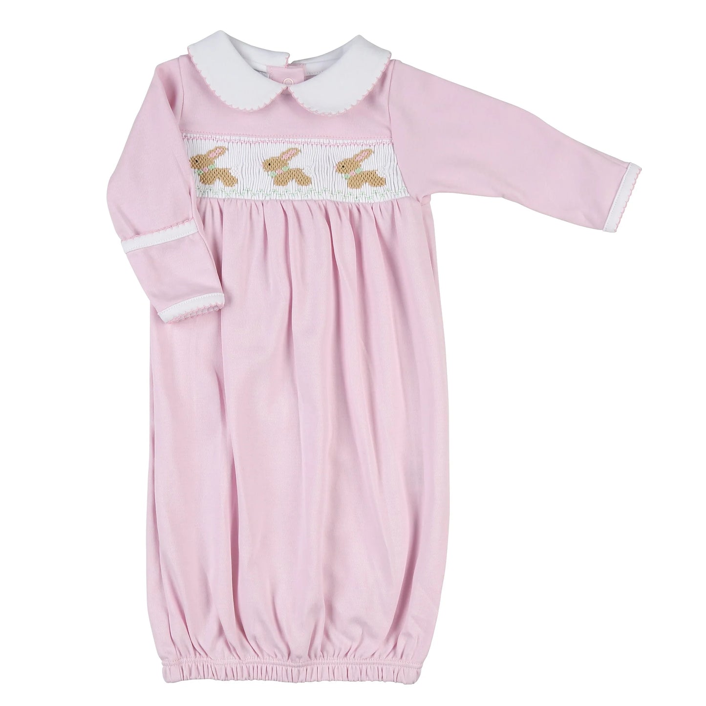 Springtime Bunny Pink Bishop Gown - Doodlebug's Children's Boutique