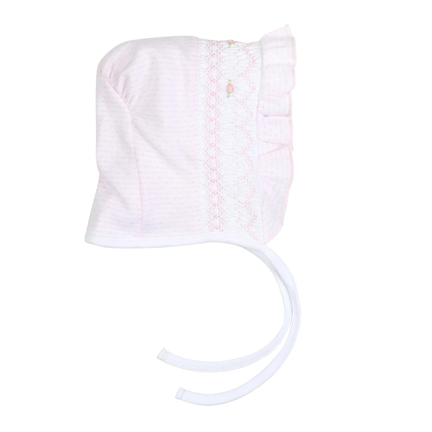 Delaney and Dillon Pink Smocked Bonnet - Doodlebug's Children's Boutique