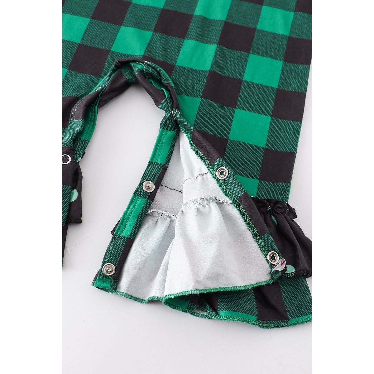 Green Plaid Clover Romper - Doodlebug's Children's Boutique