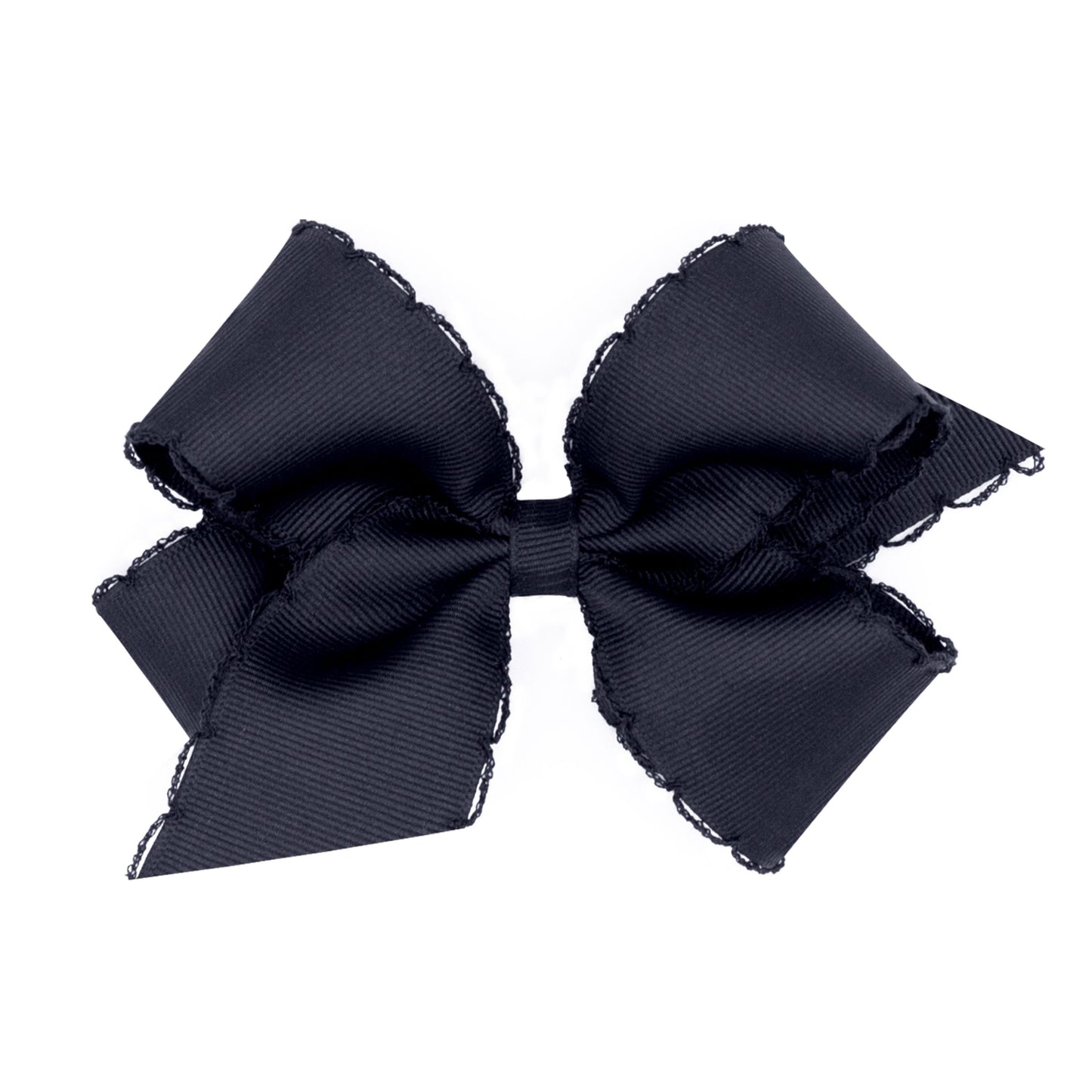 Navy Moonstitch Medium Bow - Doodlebug's Children's Boutique