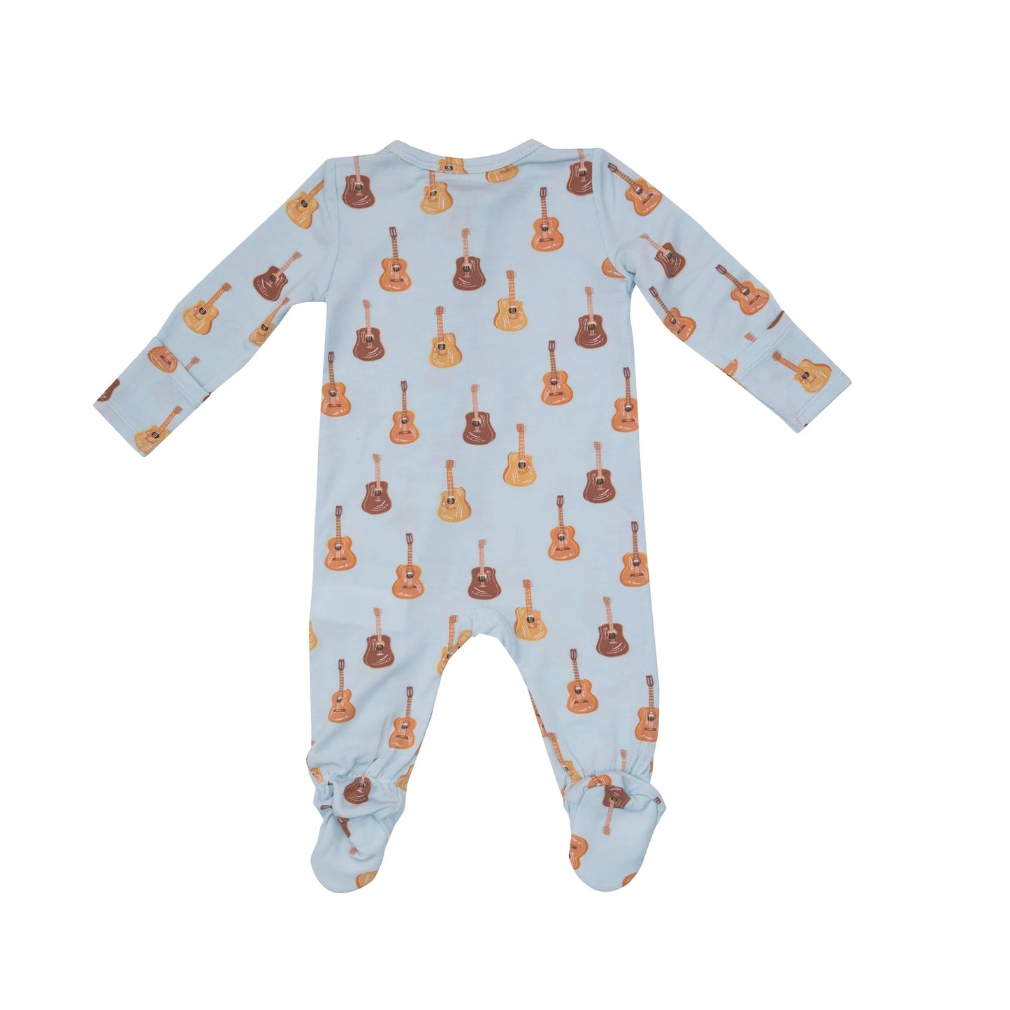 2 Way Zipper Footie in Acoustic Guitars - Doodlebug's Children's Boutique