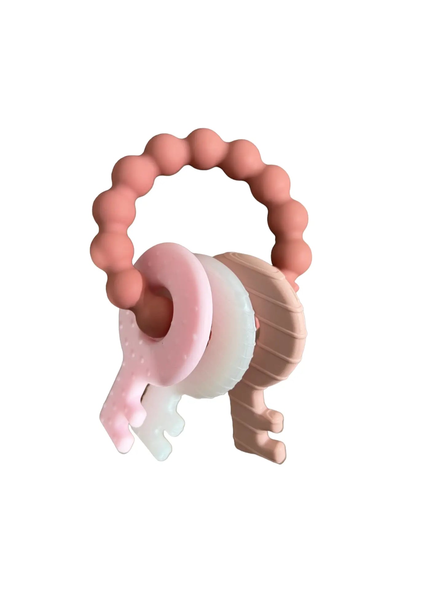 Key Teether Rattle in Baby's Breath - Doodlebug's Children's Boutique