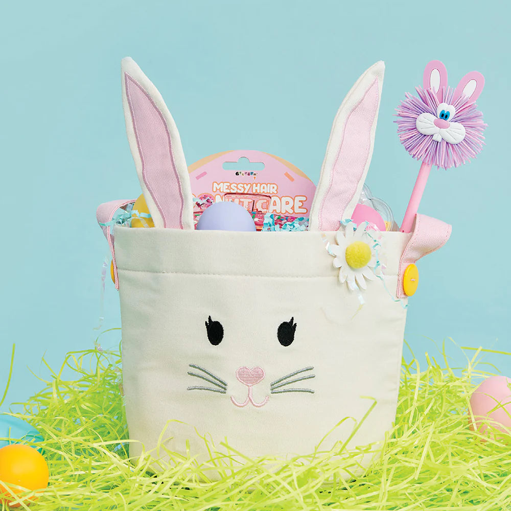 Pink Bunny Easter Basket - Doodlebug's Children's Boutique