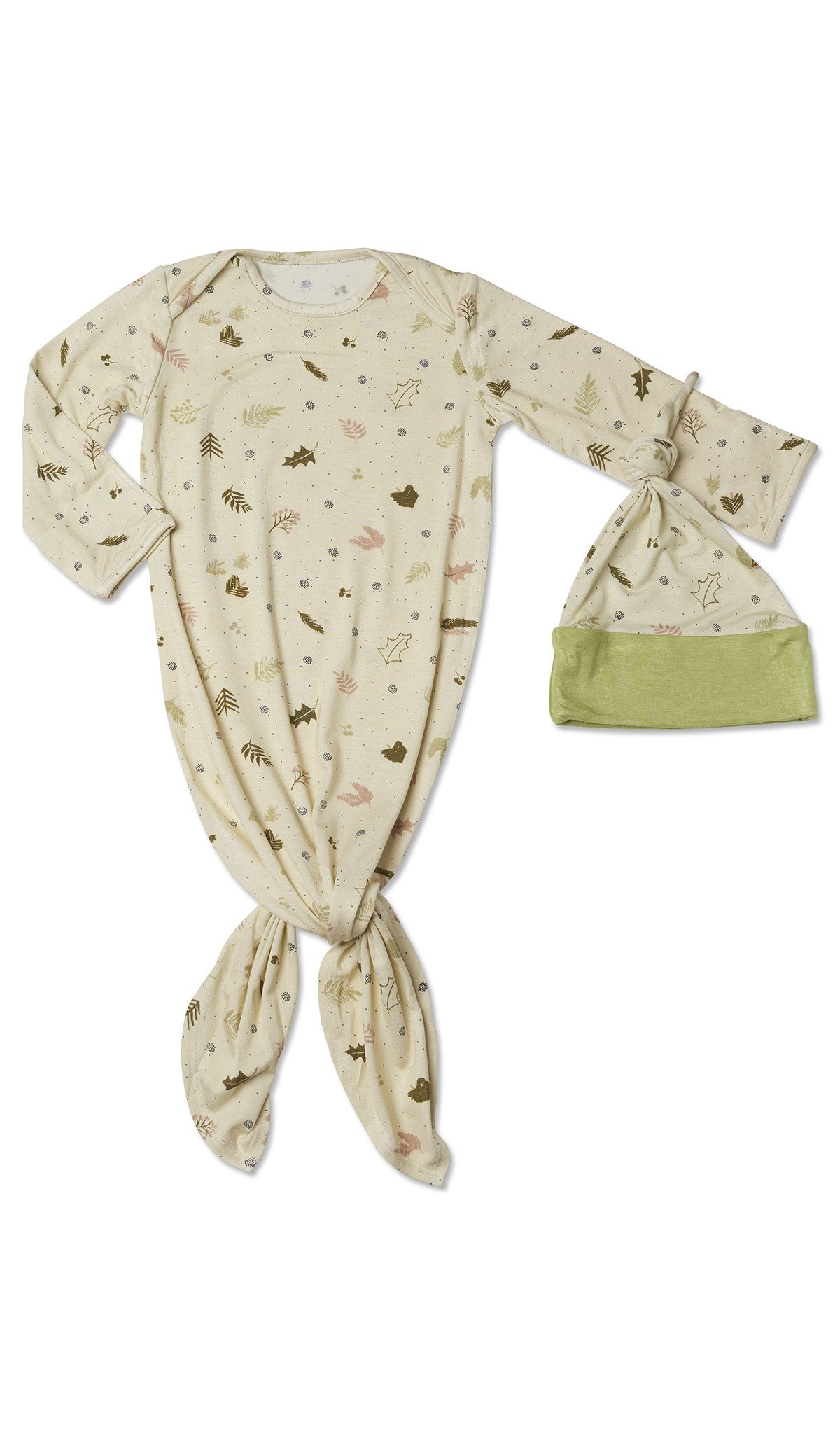 Knotted Gown Set in Nature - Doodlebug's Children's Boutique