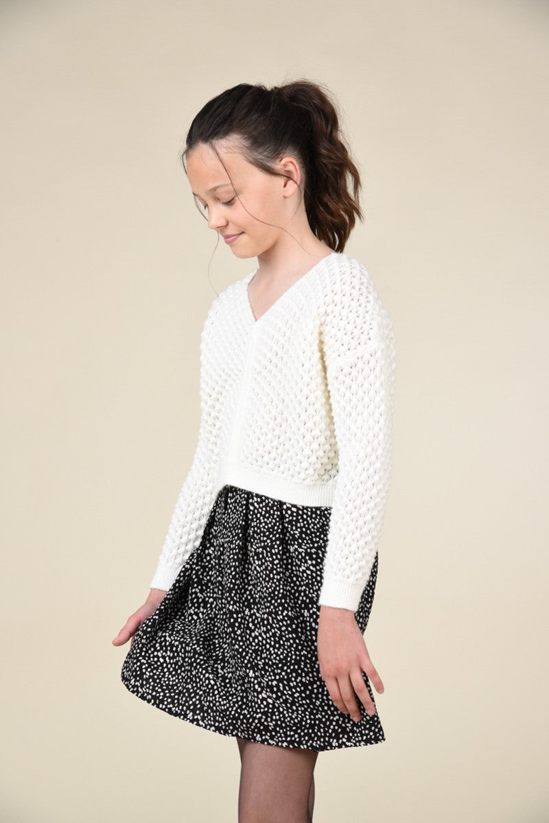 White popcorn clearance sweater