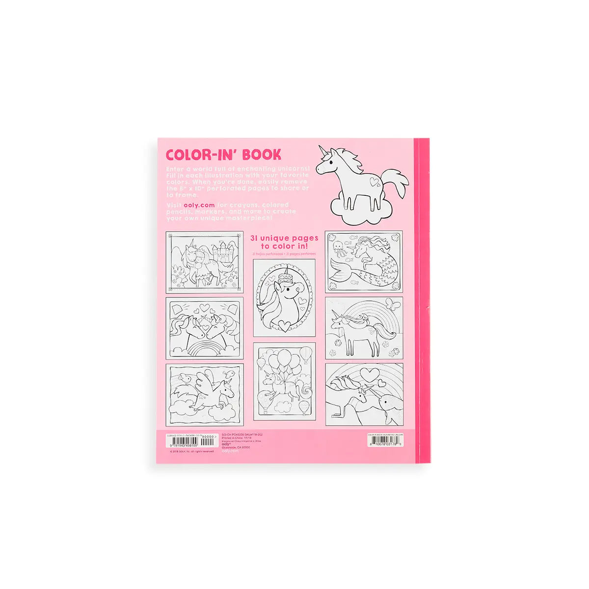 Enchanting Unicorns Color-In Book - Doodlebug's Children's Boutique