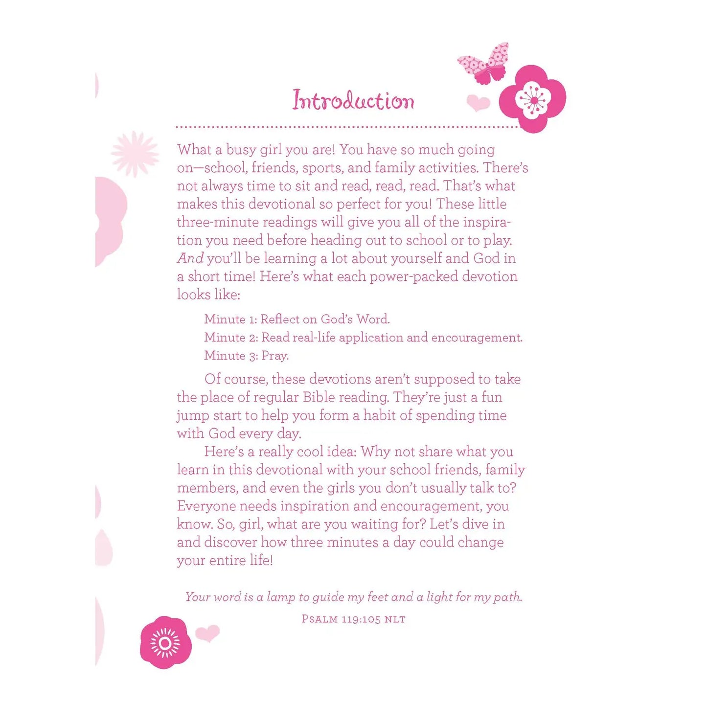 3-Minute Devotions for Girls Book  - Doodlebug's Children's Boutique