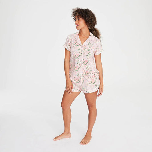 Ainslee Modal Magnetic Classic with a Twist Short Sleeve Pajama Set  - Doodlebug's Children's Boutique