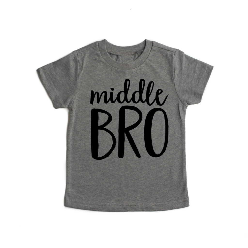 Middle Bro Vinyl Tee - Doodlebug's Children's Boutique