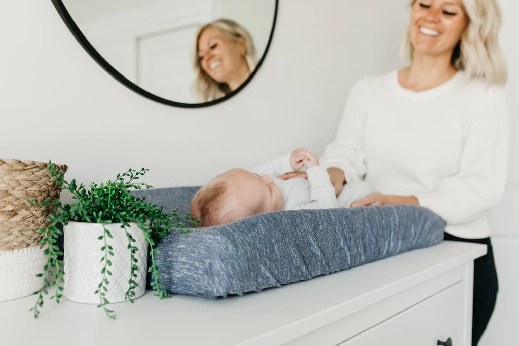 Denim Diaper Changing Pad Cover - Doodlebug's Children's Boutique