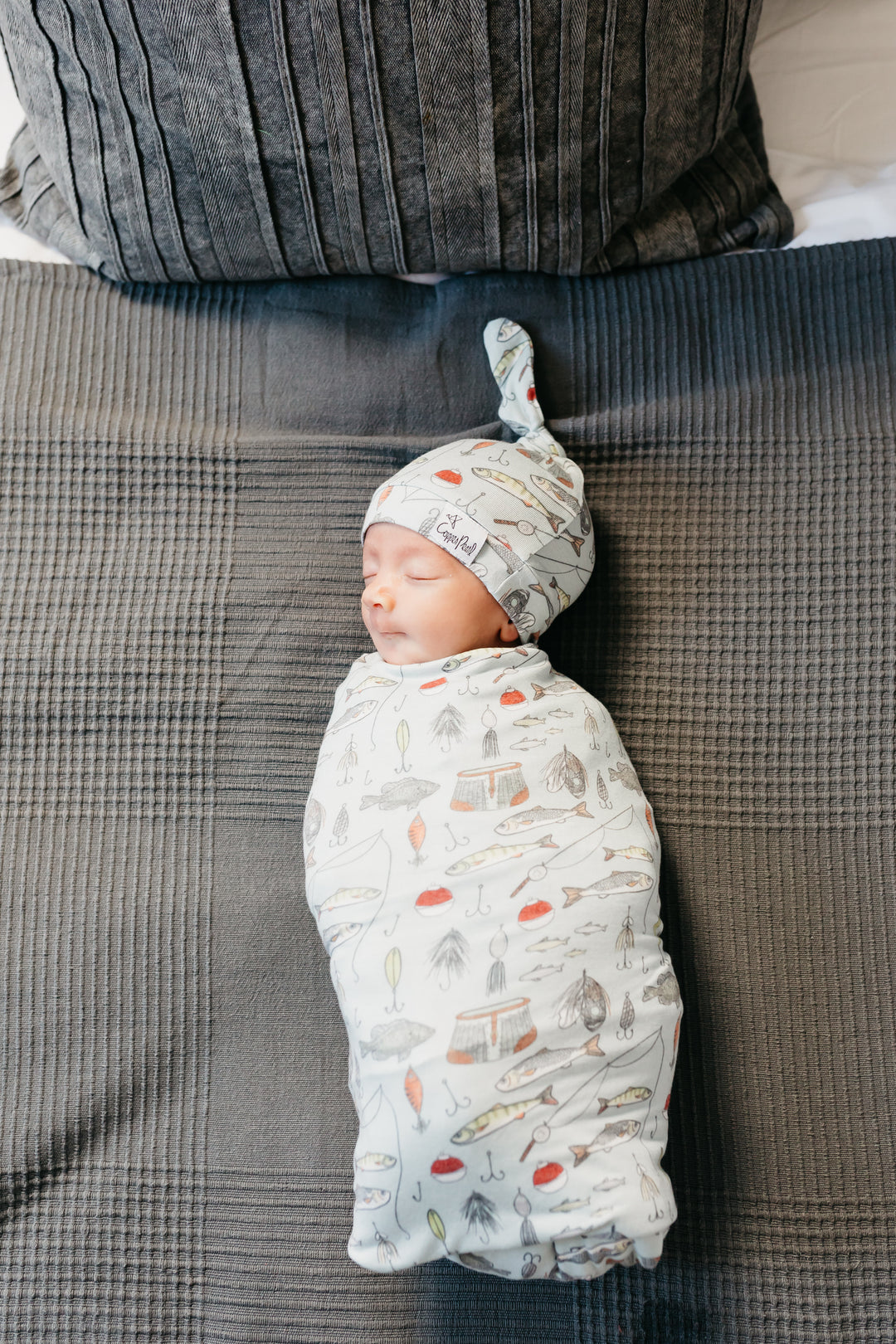 Trout Swaddle Blanket - Doodlebug's Children's Boutique