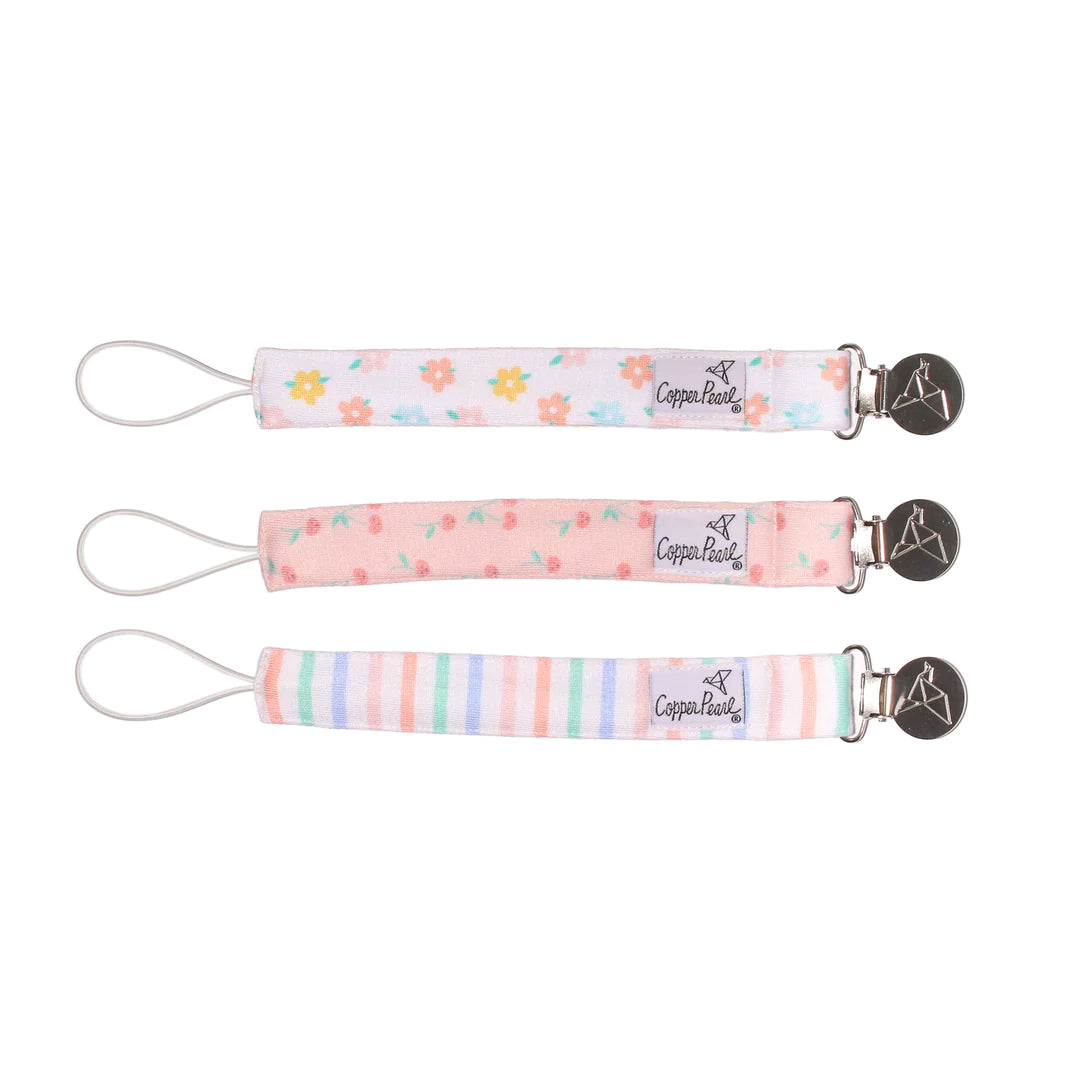 Cheery Binky Clip Set - Doodlebug's Children's Boutique