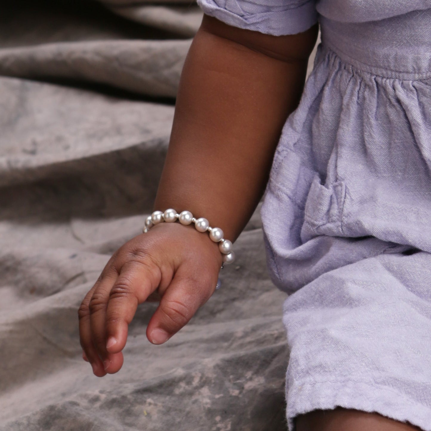 Chunky Couture Sterling Silver Pearl Bracelet - Doodlebug's Children's Boutique