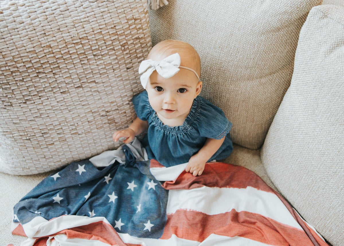 Patriot Swaddle Blanket - Doodlebug's Children's Boutique
