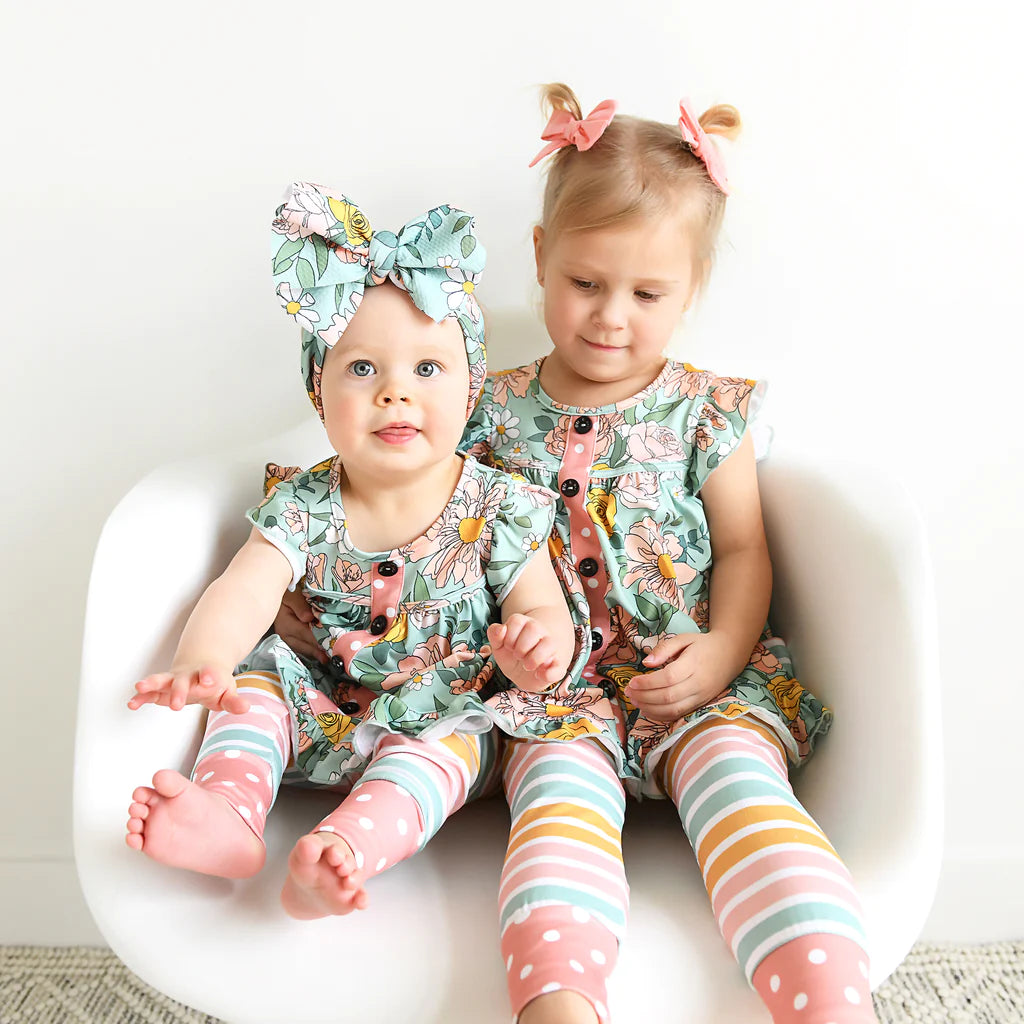 Kendra Floral Headwrap - Doodlebug's Children's Boutique