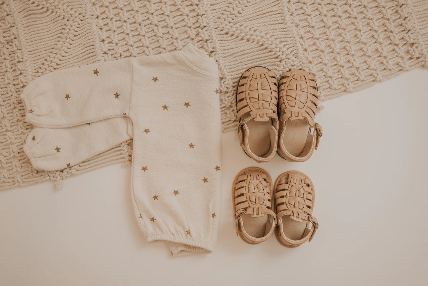 Leather Indie Sandal in Color Tan - Doodlebug's Children's Boutique