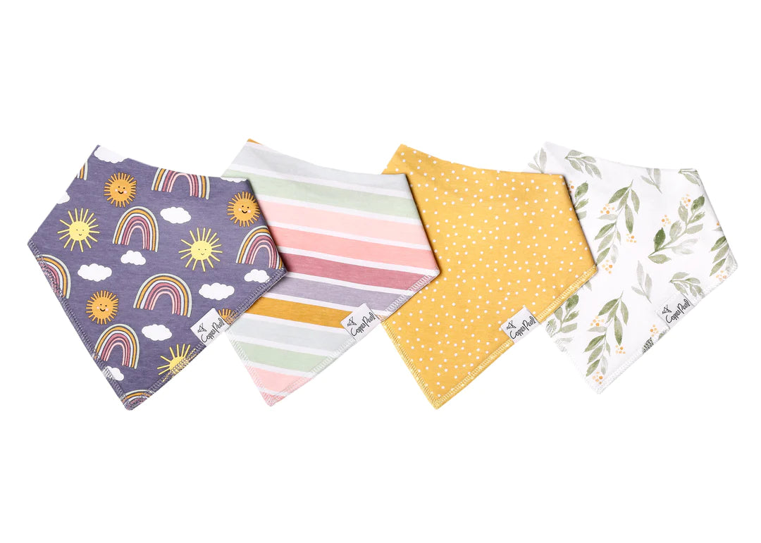 Hope 4 Pack Bandana Bibs - Doodlebug's Children's Boutique
