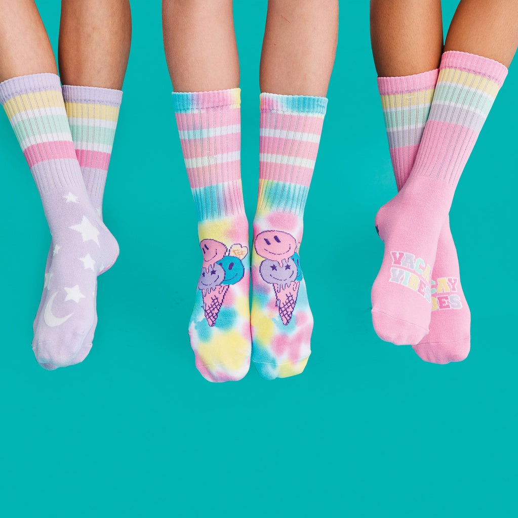 Sleepover Stars Party Socks - Doodlebug's Children's Boutique