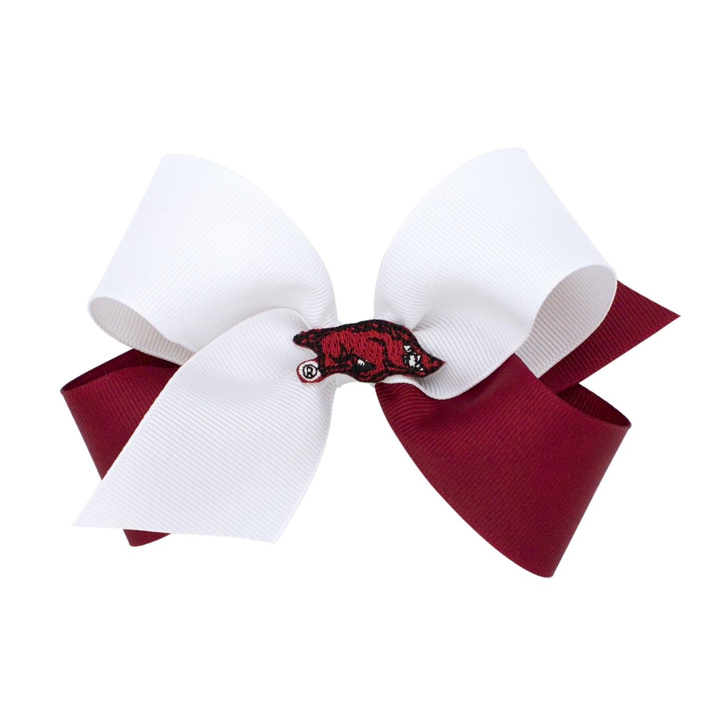 Arkansas Razorbacks Medium Two Tone Bow - Doodlebug's Children's Boutique