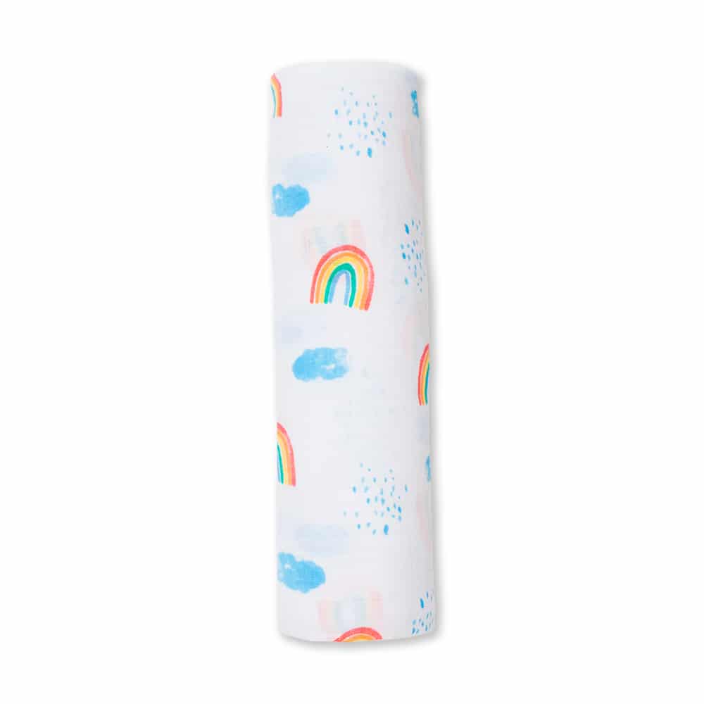 Cotton Swaddle in Rainbow Sky - Doodlebug's Children's Boutique