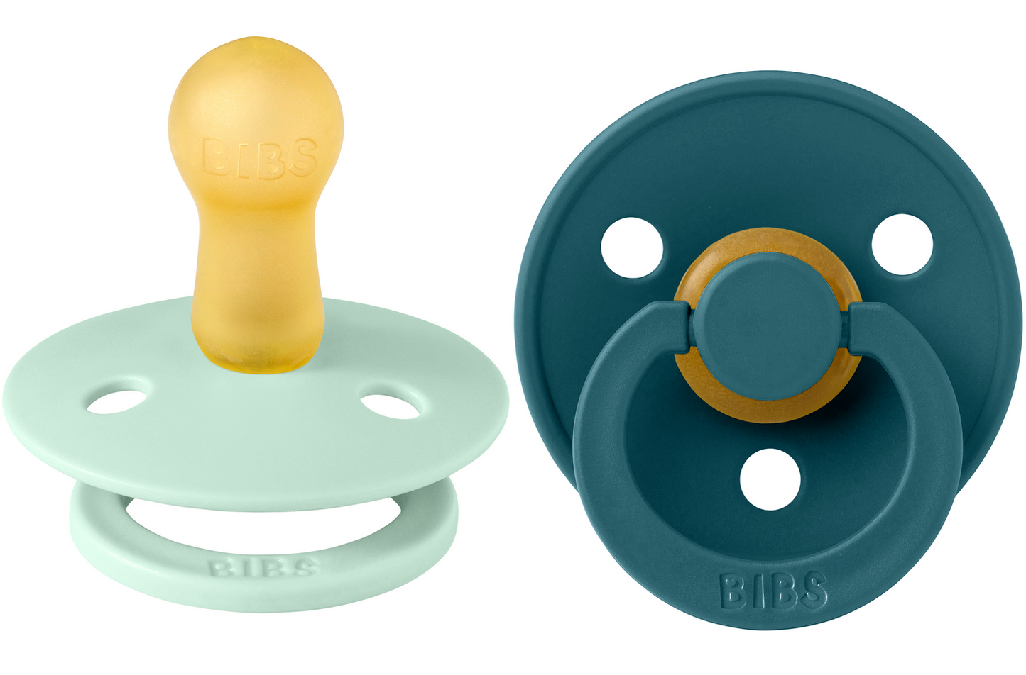 BIBS Pacifier Two Pack in Nordic Mint and Forest Lake - Doodlebug's Children's Boutique