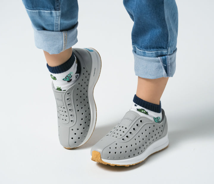 Robbie Sugarlite Kids Shoe in Pigeon Grey - Doodlebug's Children's Boutique