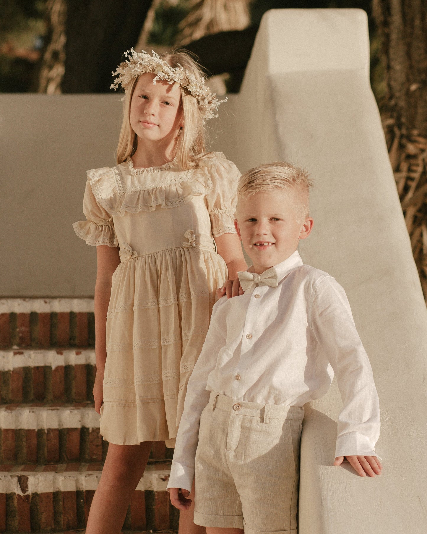 Bow Tie in Linen - Doodlebug's Children's Boutique