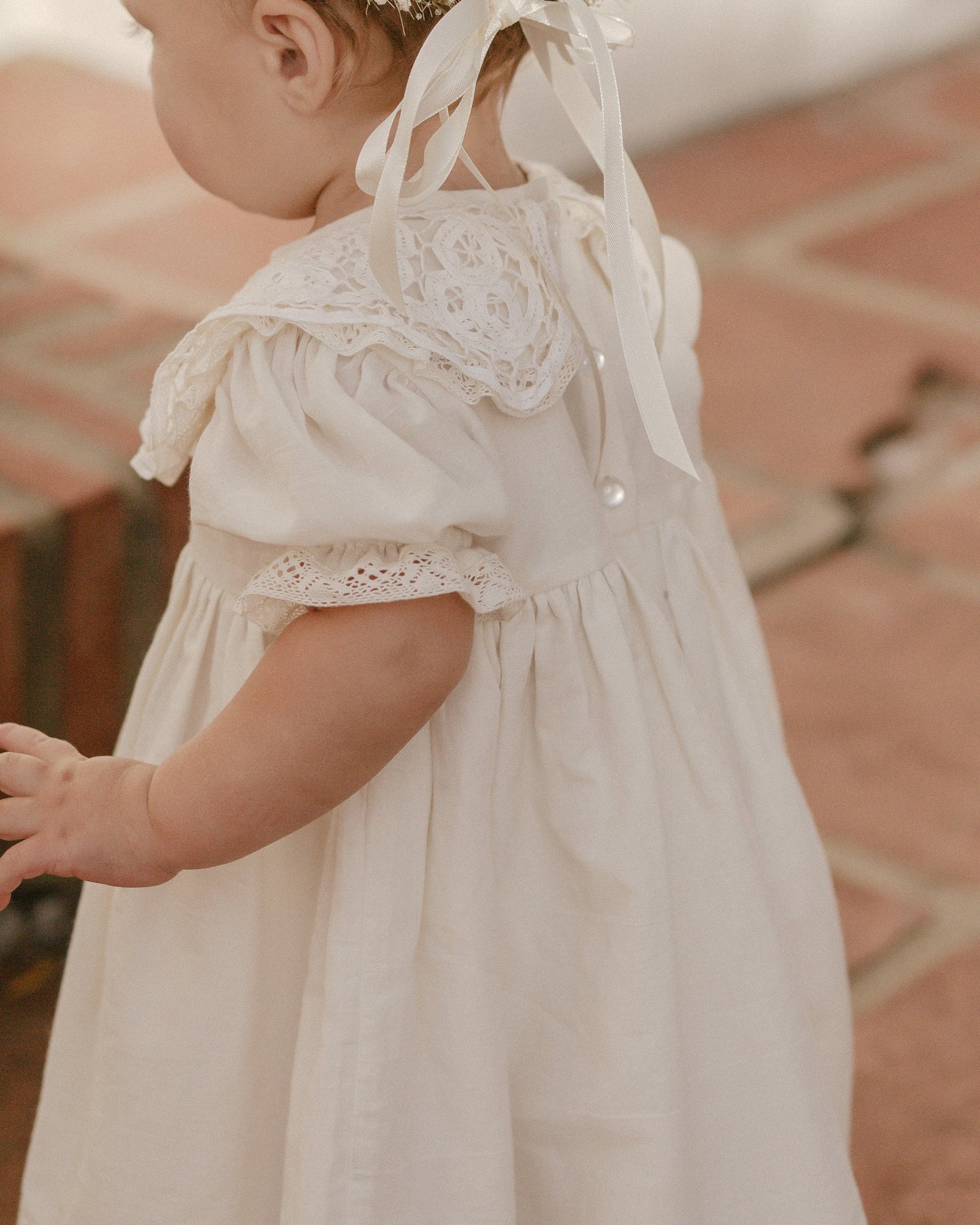 Amelia Dress in Ivory - Doodlebug's Children's Boutique