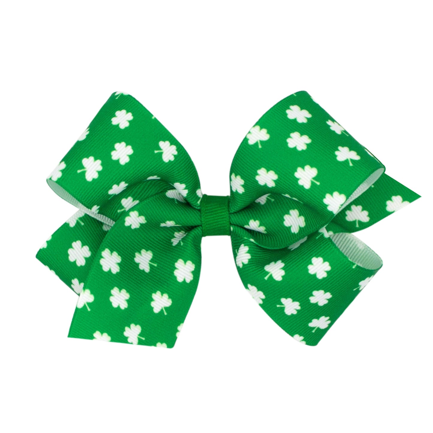 Green Shamrock Print Medium Bow - Doodlebug's Children's Boutique