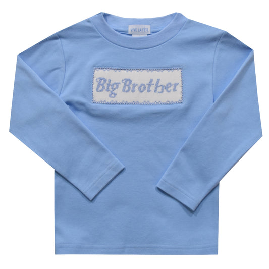 Big Brother Smocked Long Sleeve Shirt  - Doodlebug's Children's Boutique