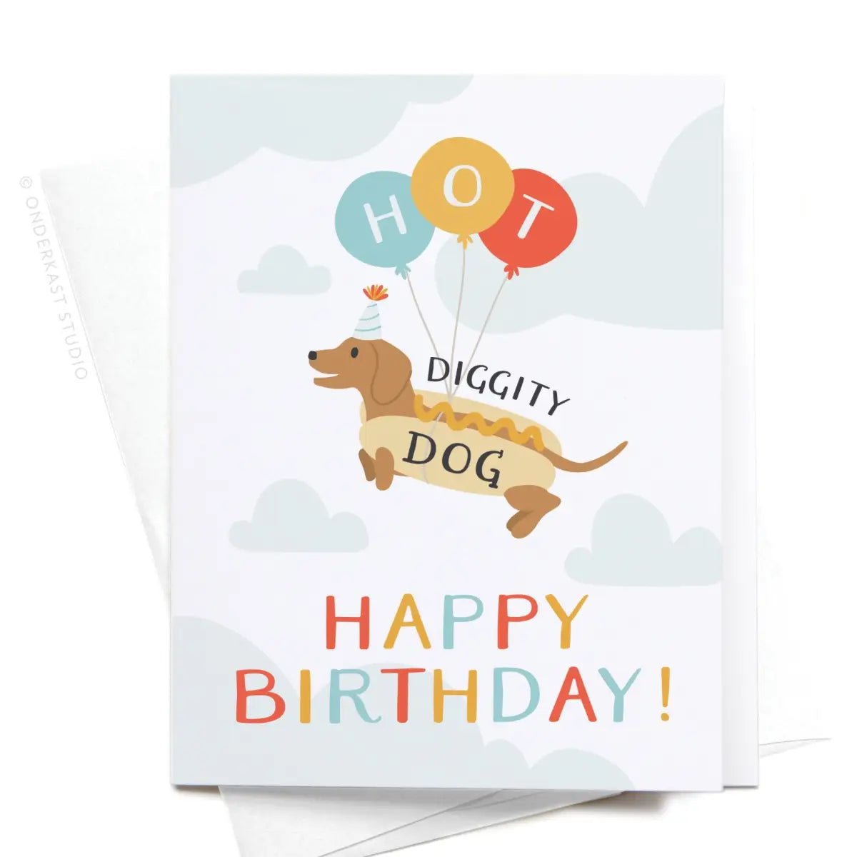 Hot Diggity Dog Happy Birthday Greeting Card - Doodlebug's Children's Boutique