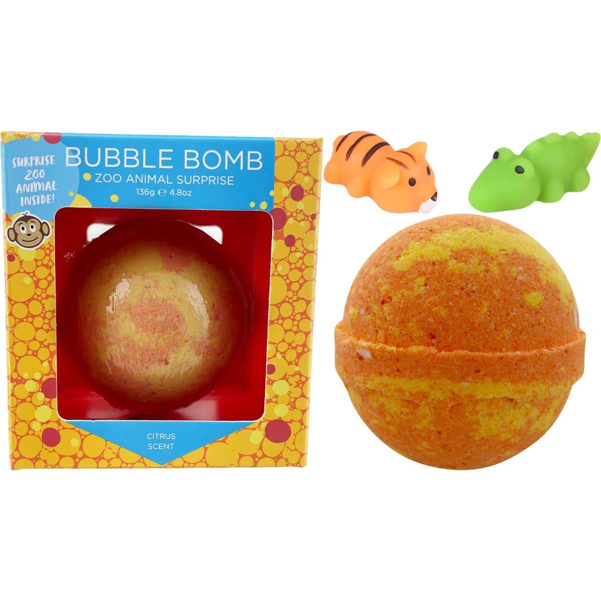 Bath Bomb with Surprise Toy Zoo Animal - Doodlebug's Children's Boutique