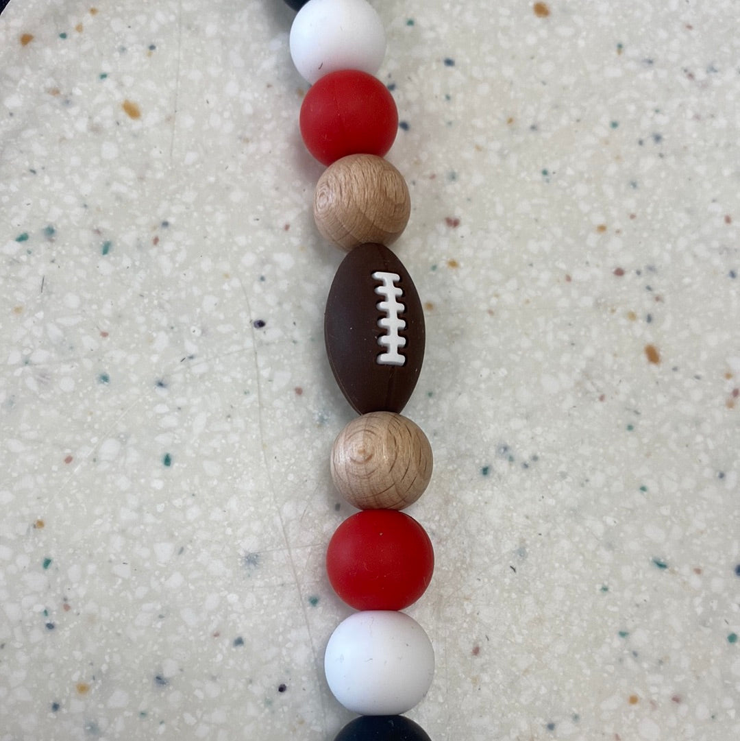 Grande Football Clip in Scarlet Red - Doodlebug's Children's Boutique