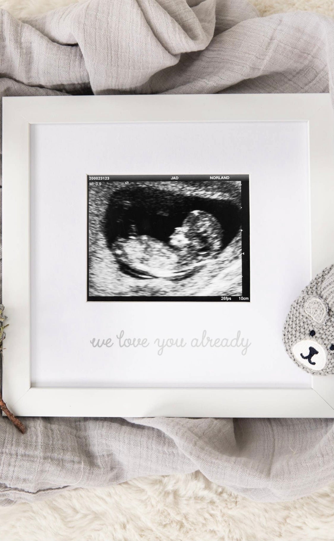 We Love You Already Sonogram Photo Frame - Doodlebug's Children's Boutique
