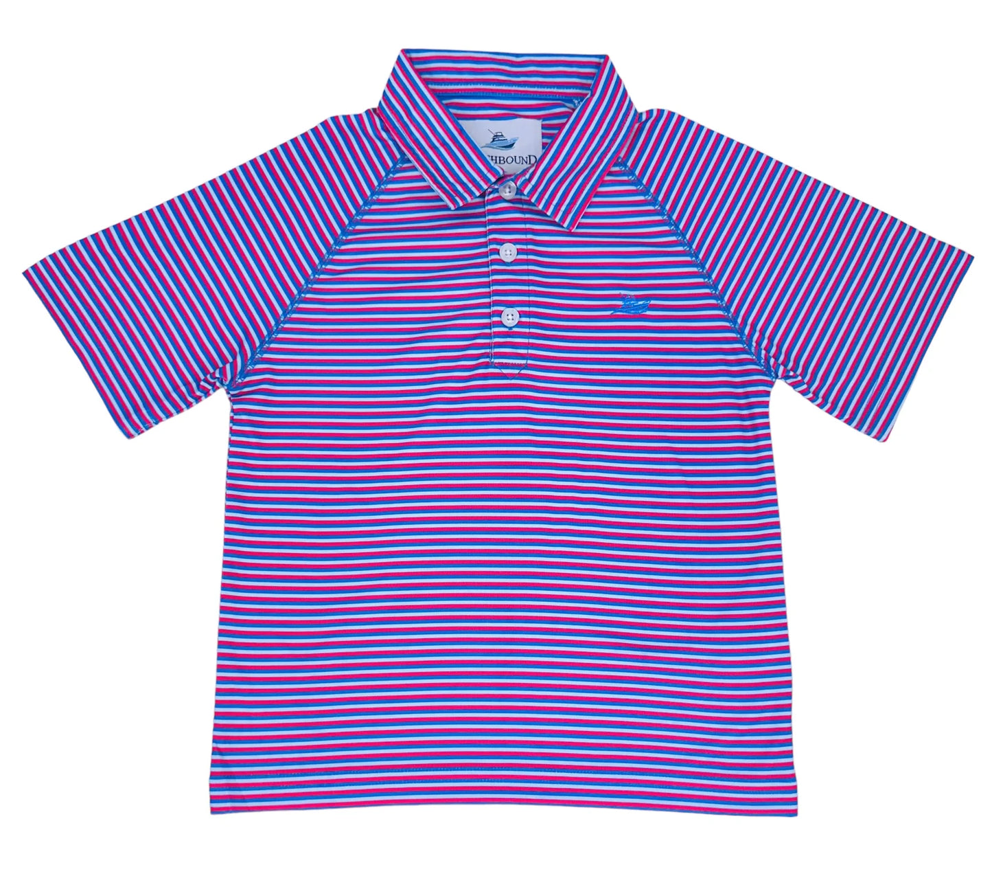 Performance Polo in Red and Blue - Doodlebug's Children's Boutique