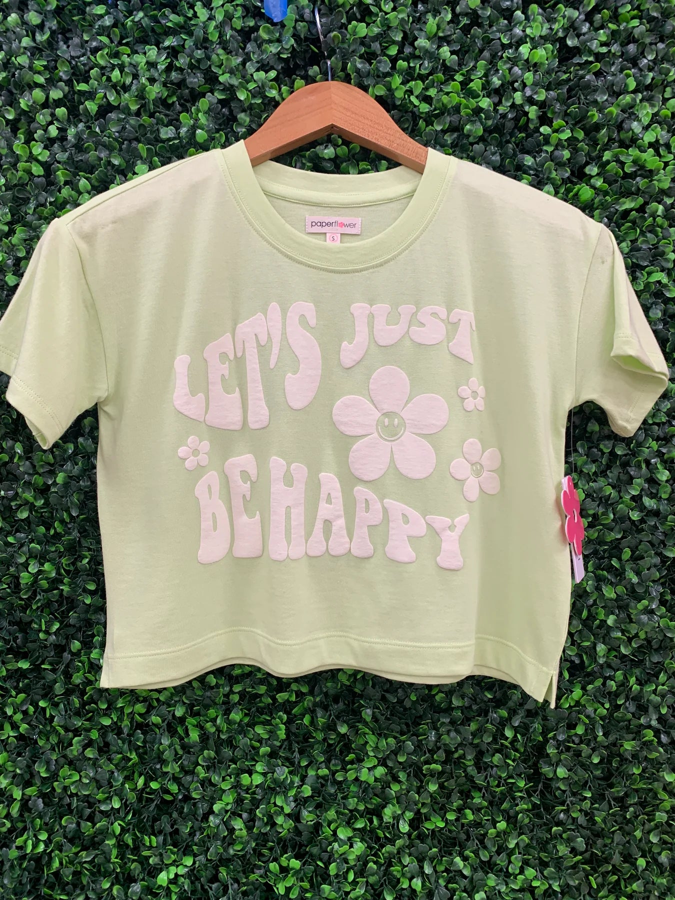 Let's Be Happy Crop Tee - Doodlebug's Children's Boutique