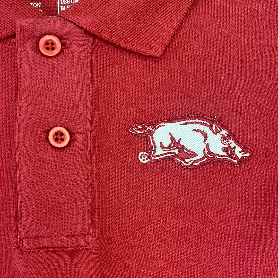 Crimson Arkansas Razorback Polo - Doodlebug's Children's Boutique