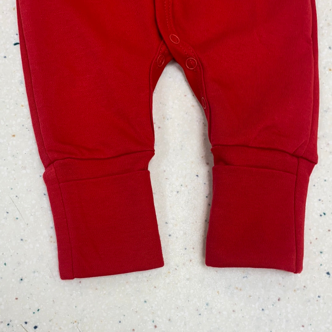 Solid Red Basics Playsuit - Doodlebug's Children's Boutique