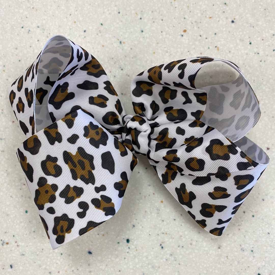 Leopard Bow - Doodlebug's Children's Boutique