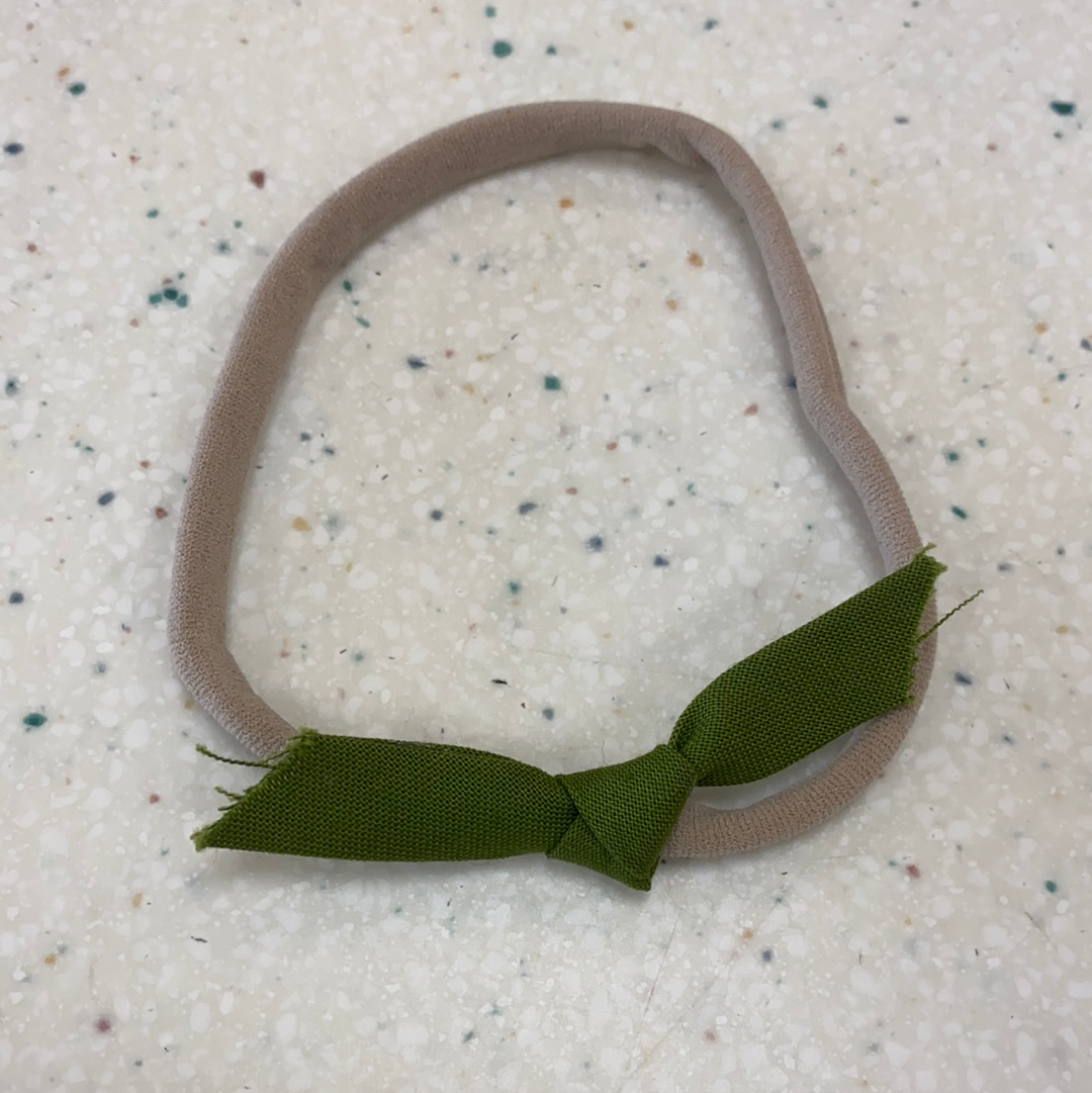 Hand Tied Knot on Nylon in Green - Doodlebug's Children's Boutique