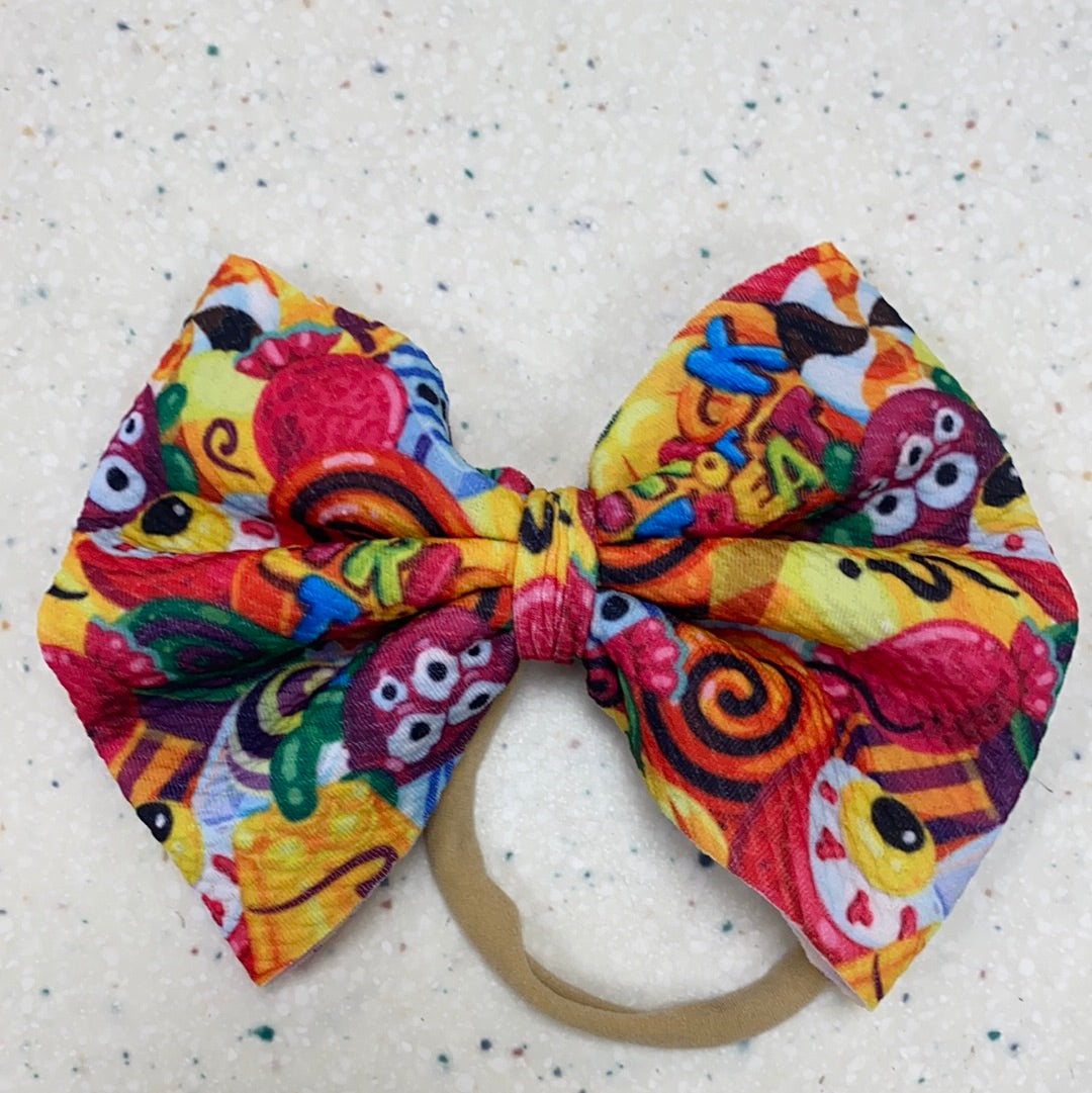 Trick or Treat Bow on Nylon - Doodlebug's Children's Boutique