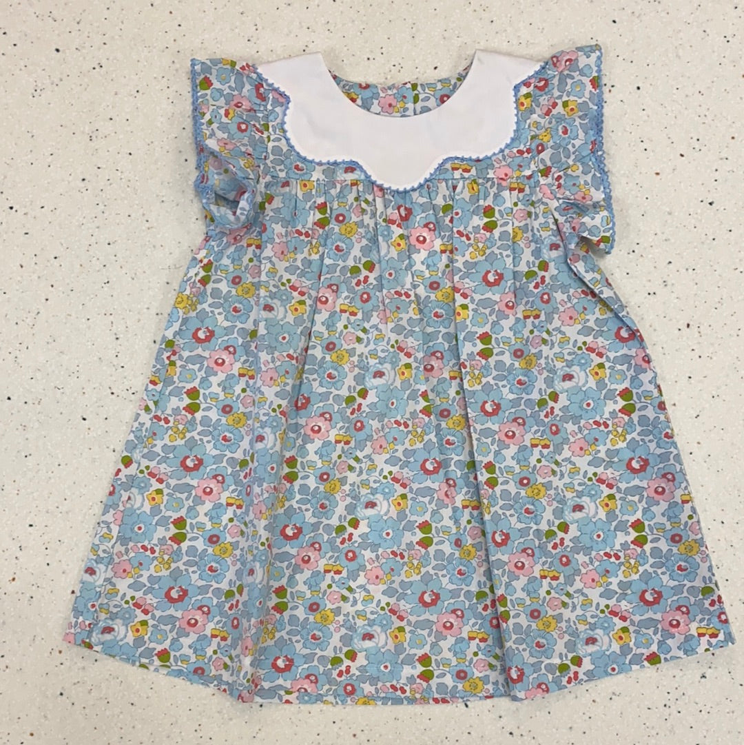 Blue Floral Angel Wing Dress – Doodlebug's & Grow Children's Boutique