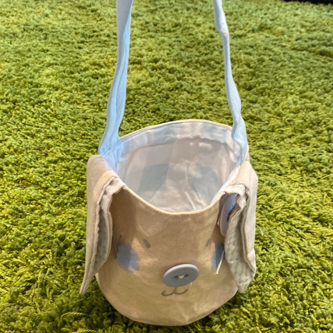 Small Blue Easter Bunny Basket - Doodlebug's Children's Boutique