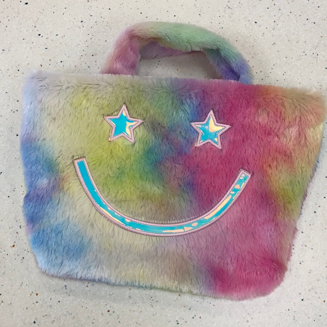 Tie Dye Fur Smile Bag - Doodlebug's Children's Boutique