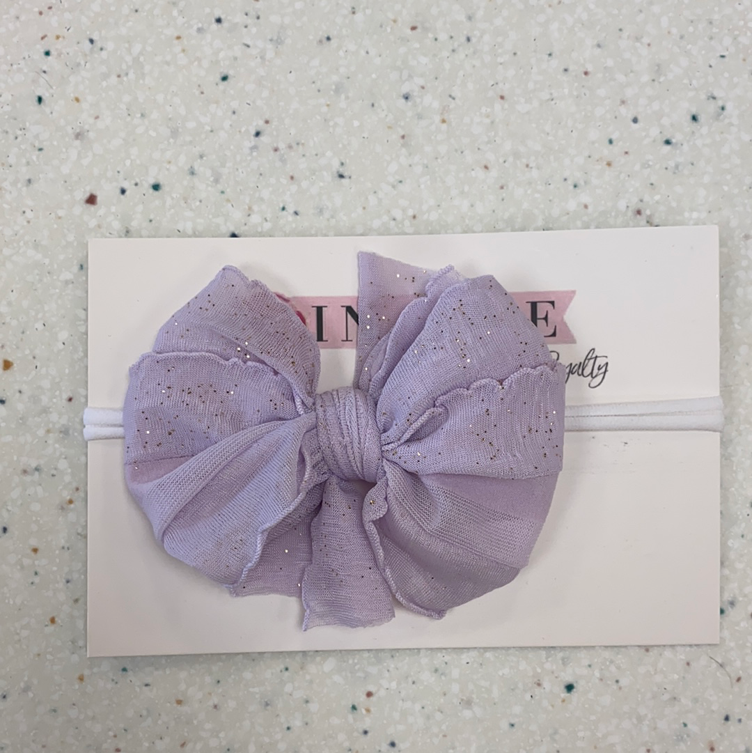 Lilac Glitter Mini Headband - Doodlebug's Children's Boutique