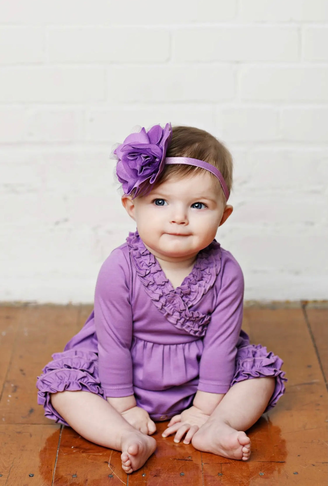 Olivia Romper in Amethyst - Doodlebug's Children's Boutique
