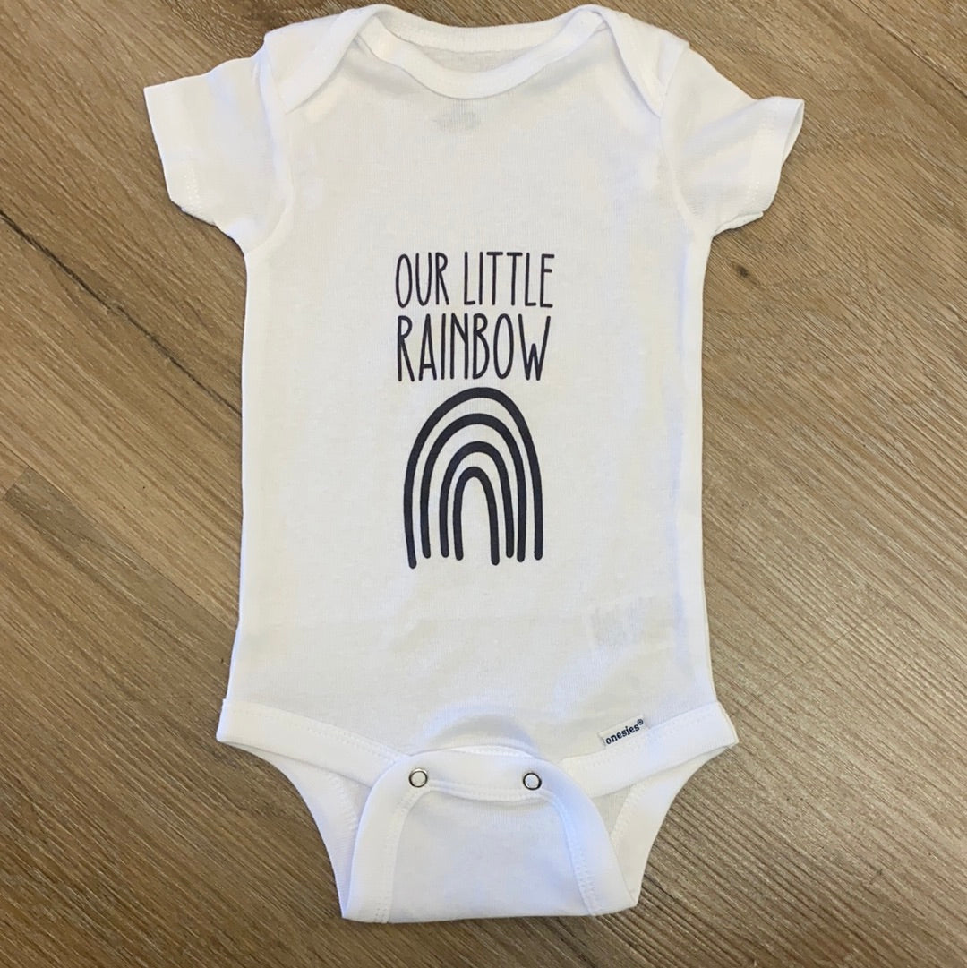 Rainbow Baby Pregnancy Announcement Onesie - Doodlebug's Children's Boutique