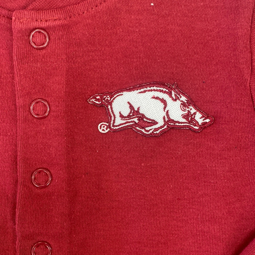 Crimson Razorback Footie - Doodlebug's Children's Boutique