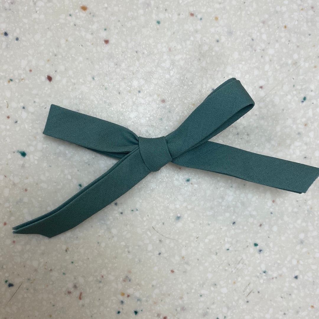 Solid Hand Tied Hair Clip Sage - Doodlebug's Children's Boutique
